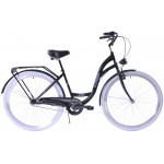 Mestský bicykel 28" Kozbike K14 3-prevodový Čierno-biely prehadzovačka Sturmey Archer